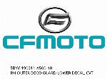 RH OUTER DECO GUARD LOWER DECAL, CVT - 5BYV-190311-A500-10 - CFMOTO