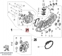 Right crankcase (magneto) original - Peugeot Elyseo / Looxor / Speedfight / X-Race / Vivacity / Trekker 2T AC 100cc - Peugeot