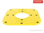 Rubber plate central stand off road yellow - JM