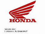 S-U MANUAL PL CBR600RR07 - 00X32N1AD00 - Honda