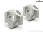 Set inaltare ghidon cu 20 mm - material: aluminiu - culoare: argintiu - pentru ghidon cu diametru 28 mm - SW-Motech