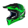 SIFAM - Capacete Offroad SWAP S818 - preto / branco / verde fosco [XL]