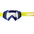 SIFAM - SWAP\'s okulary motocyklowe Offroad PIXEL, przeciwmgłowe/antyrysowe/antypoślizgowe - NIEBIESKI