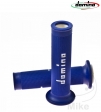 Stuur handvatten set A010 blauw wit Domino D: 22 mm L: 126 mm open - JM