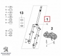 Telescopic fork - Peugeot Jet Force C-Tech / Jet Force Dark Side / Jet Force WRC / Jet Force TSDI 50-125cc - Peugeot