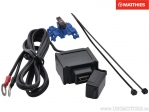 Toma de moto mini USB 2A con carcasa impermeable IP54 y cable de 1.2m - JM