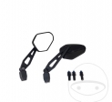 Universal Black Mirror Set M10 mm with Handlebar Mount - JM