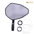 Universal diamond-shaped mirror with short arm, black color, mounted on the end of the handlebar - JM