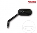 Universal oval mirror M10 mm (left-hand thread) Shin Yo black color mounted on handlebar AGILA - JM