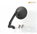 Universal round mirror Daytona black color handlebar mount - JM