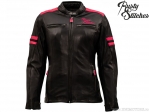 Veste de moto pour femme Rusty Stitches Joyce Noir-Rose (noir-rose) - Rusty Stitches