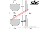 Voorremblokken - SBS 579HF (keramisch) - (SBS)