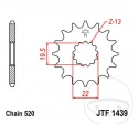 Voorste tandwiel JTF1439.11 (stap 520) - Suzuki LT-F 160 ('97-'04) - JM