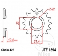 Voorste tandwiel JTF1594.15 (stap 428) - Yamaha XG 250 Tricker ('05-'07) / XT 250 ('08-'15) / YBR 250 ('07-'13) - JM