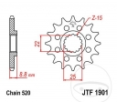 Voorste tandwiel JTF1901.16 (stap 520) - Beta RR 480 / RR 498 / RR 520 / RR 525 / Xtrainer 250 2T / 300 2T / Gas Gas MC 125 - JM