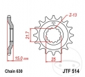 Voorste tandwiel JTF514.15 (stap 630) - Kawasaki GPZ 750 A Uni Trak ('85) / Z 750 GP Uni Trak ('83-'84) - JM