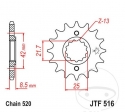 Voorste tandwiel JTF516.13 (stap 520) - Kawasaki EL 250 B / D / E / EL 252 F / KL 650 B / KLR 250 D / KLR 600 A / B / KLR 650 A 