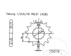 Vorderes Ritzel Esjot - 17 Zähne (428er Teilung) - MZ/MUZ RT 125 / Classic / SM 125 / SX 125 / Yamaha SR 250 / SR 250 SP - JM