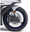 Wheel sticker - blue reflective strip 7 mm - JM