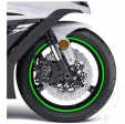 Wheel sticker - green reflective strip 7 mm - JM