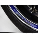 Wheel sticker - PERFORMANCE blue reflective band 30 mm - JM