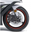 Wheel sticker - red stripe - JM