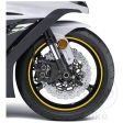 Wheel sticker - yellow reflective strip 7 mm - JM