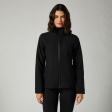 Women's Casual Softshell Pit Jacket [Black]: Size - L