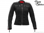 Women's Motorcycle Jacket Rusty Stitches Uma Nubuck Black