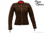 Women's Motorcycle Jacket Rusty Stitches Uma Nubuck Brown - Rusty Stitches