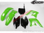 Zestaw plastikowy (biały / zielony / czarny) - Kawasaki KX 250 F 4T ('08) - UFO